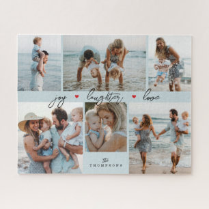 Eenvoudige familie foto collage legpuzzel