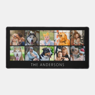 Eenvoudige familie Pet 10 Fotocollage Custom Desk  Bureaumat