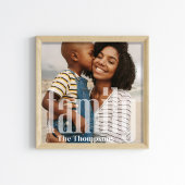 Eenvoudige familie typografie minimalistische over foto afdruk