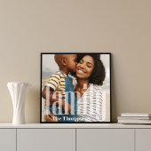 Eenvoudige familie typografie minimalistische over foto afdruk