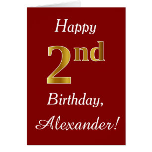 Eenvoudige Faux Gold 2e verjaardag + Kaart voor aa