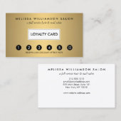 Eenvoudige Faux Gold Customer Loyalty Punch Kaart (Voorkant / Achterkant)