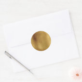 Eenvoudige Faux Gold Foil. Ronde Sticker (Envelop)