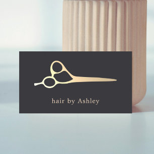 Eenvoudige Faux Gold Scissers haarlijst Visitekaartje