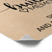 Eenvoudige Faux Kraft Calligraphy Build Memories Poster (Hoek)