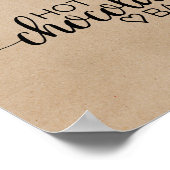 Eenvoudige Faux Kraft Hot Chocolate Bar Poster (Hoek)