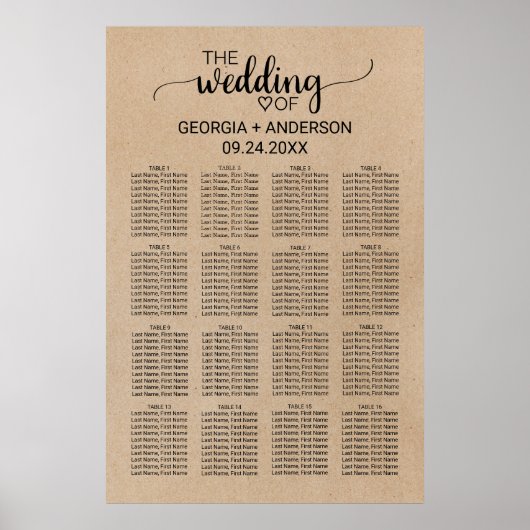 Eenvoudige Faux Kraft-kalligrafiesets Poster (Voorkant)