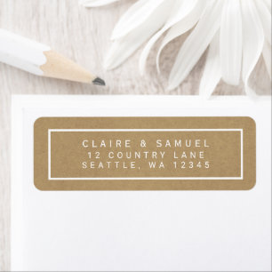 Eenvoudige Faux Rustic Brown Kraft Etiket