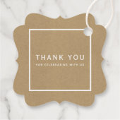 Eenvoudige faux rustieke kraft bruiloft dank u bedankjes labels (Achterkant)