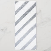 Eenvoudige faux silver folie chique bruiloft menu (Achterkant)