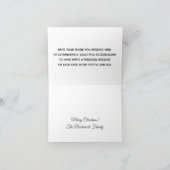 Eenvoudige feestelijke kerst bedankkaart (Binnen)