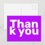 Eenvoudige Fel Paarse Krachtige Moderne Levendige  Briefkaart (Voorkant / Achterkant)