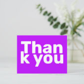 Eenvoudige Fel Paarse Krachtige Moderne Levendige  Briefkaart (Staand voorkant)