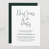 Eenvoudige fles groene oudejaarsfeest kaart (Voorkant / Achterkant)