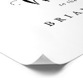 Eenvoudige Floral Green Foliage Weduwschap Welkoms Poster (Hoek)