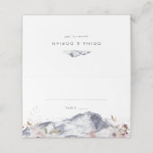 Eenvoudige Floral Mountain Folded Wedding (Buitenkant ongevouwen)