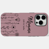 Eenvoudige Floral Nana Aangepaste Titel Case-Mate iPhone Case (Achterkant (horizontaal))