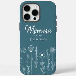 Eenvoudige Floral Nana Aangepaste Titel iPhone 16 Pro Max Hoesje