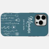 Eenvoudige Floral Nana Aangepaste Titel Case-Mate iPhone Case (Achterkant (horizontaal))