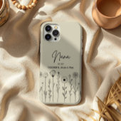 Eenvoudige Floral Nana Aangepaste Titel Case-Mate iPhone Case