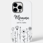 Eenvoudige Floral Nana Aangepaste Titel Case-Mate iPhone Case (Achterkant)