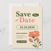 Eenvoudige Floral Save The Date (Voorkant)