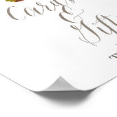 Eenvoudige Floral Waterverf Bouquet Kaarten & Gift Poster (Hoek)