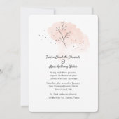 Eenvoudige Floral Wedding Kaart (Voorkant)