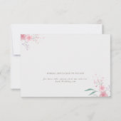 Eenvoudige Flower Elegant Flat Save The Date Kaart (Achterkant)