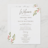 Eenvoudige Flower Elegant Wedding Programma's (Voorkant / Achterkant)