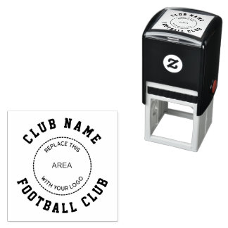 Eenvoudige Football Club Logo en naam Zelfinktende Stempel