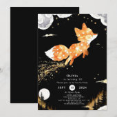 Eenvoudige Forest Fox Verjaardag Kaart (Voorkant / Achterkant)