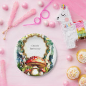 Eenvoudige Forest Mushroom Verjaardag Papieren Bordje (Feest)