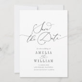 eenvoudige formele bruiloft Save the Date (Voorkant)