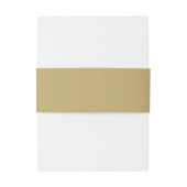 Eenvoudige formele Goud & Wit Monogram Script Wedd Uitnodigingen Wikkel (Achterkant Voorbeeld)
