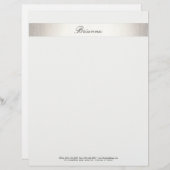 Eenvoudige formele huwelijksconsultant Silver Stri Custom Briefhoofd (Voorkant / Achterkant)