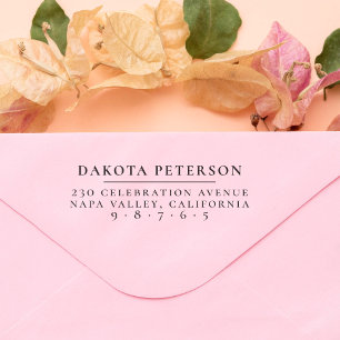 Eenvoudige Formele Naam & Terugkeeradres Zelfinktende Stempel