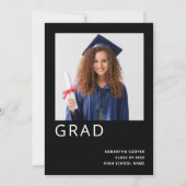 Eenvoudige foto 2022 Afstuderen zwart Aankondiging (Voorkant)