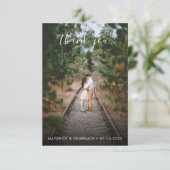 Eenvoudige foto achter elkaar bedankkaart (Staand voorkant)