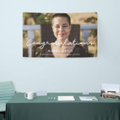 Eenvoudige foto afstuderen Gefeliciteerd Spandoek (Beurs)