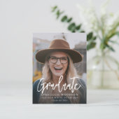 Eenvoudige foto Afstuderen klasse van 2024 Aankondigingskaart (Staand voorkant)