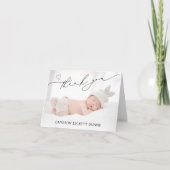 Eenvoudige foto Baby Bedankkaart (Voorkant)