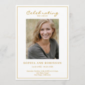 Eenvoudige foto begrafenis herdenking Orde van Ser Programma (Voorkant)