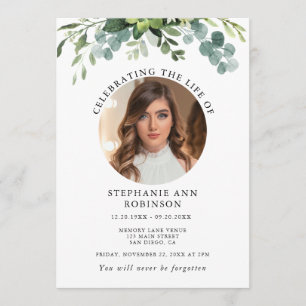 Eenvoudige Foto Begrafenis Orde van Dienst Programma