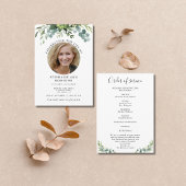 Eenvoudige Foto Begrafenis Orde van Dienst Programma