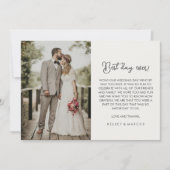 Eenvoudige foto "Beste dag ooit" bruiloft Dank u Bedankkaart (Voorkant)