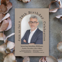 Eenvoudige foto boog 70e verjaardag partij