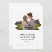 Eenvoudige Foto Borstel Border Handfasting Wedding Kaart (Voorkant / Achterkant)