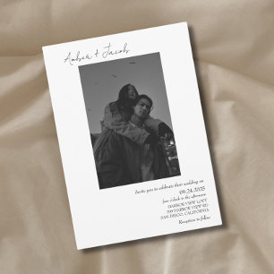 Eenvoudige foto bruiloft uitnodiging 001