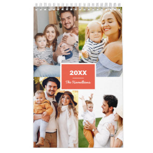 Eenvoudige foto collage Familie 2022 Kalender